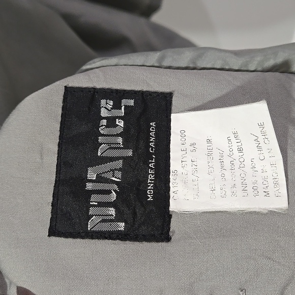 Retro 80's Gray Trench Coat with Purple Accents - Picture 5 of 9